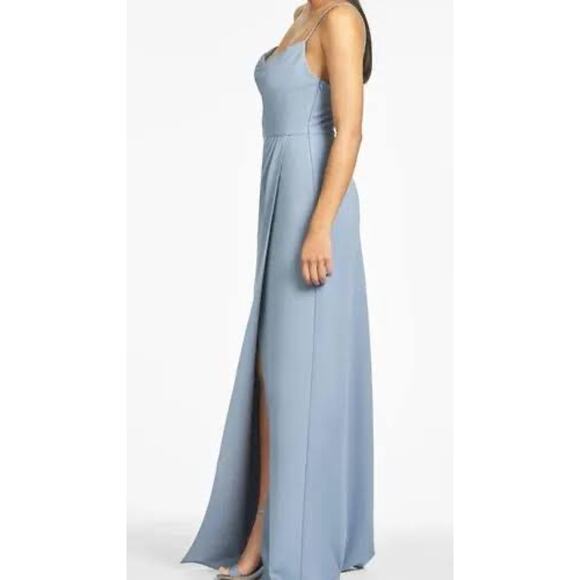 Sachin & Babi-NWT- Paulina Slate Blue 4-Way Stretch Crepe Gown Sz:4 Ret$325 - Picture 4 of 5